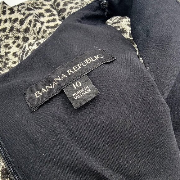 Banana Republic Womens Leopard-Print Sleeveless Sheath Dress Size 10 - Picture 5 of 11